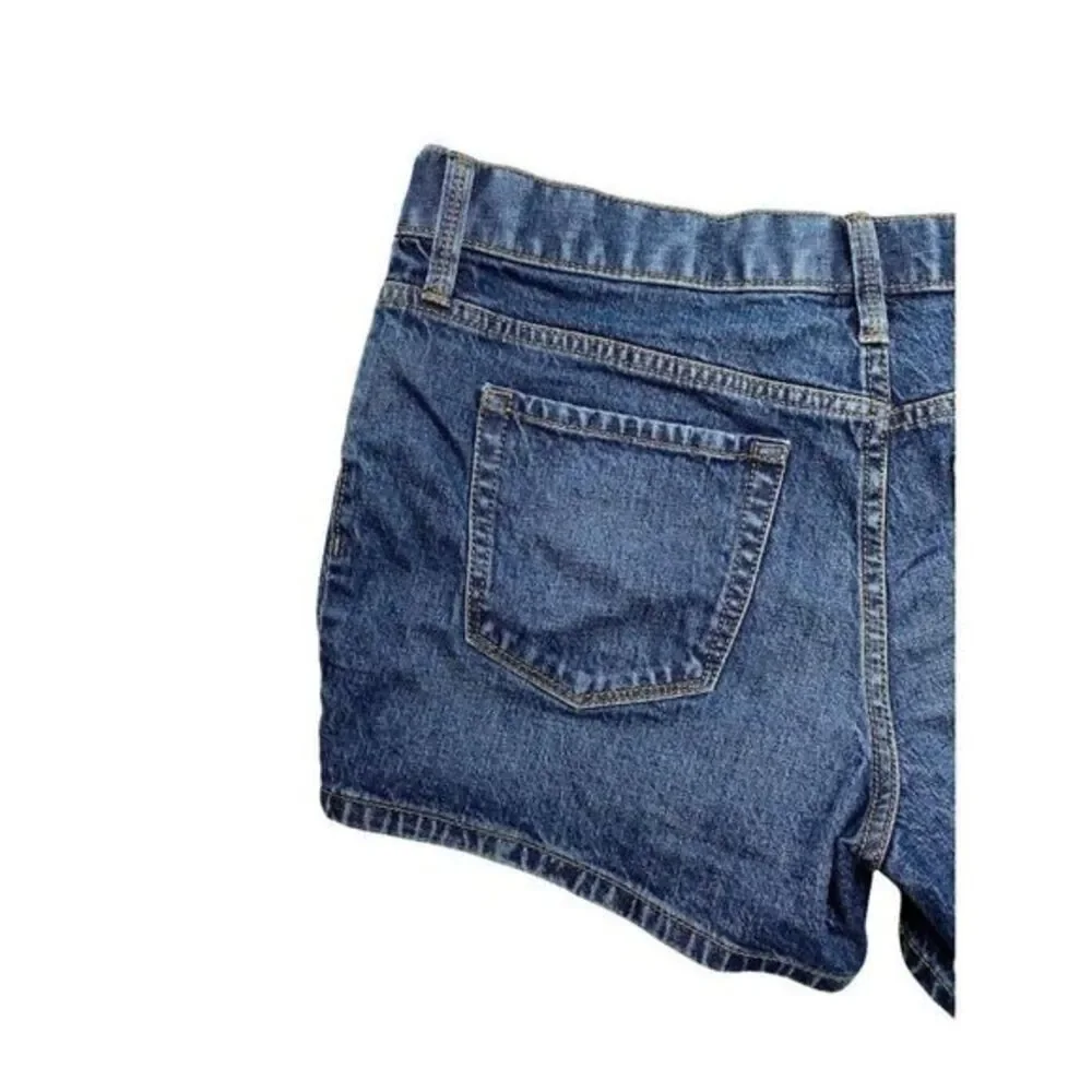 Maternity Side Panel Jean Shorts Women's 6 Small‎ Faded Blue Stretchy Denim NEW